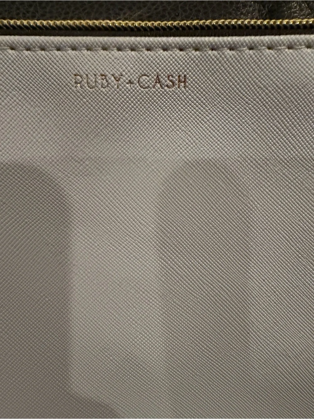 White 'Coffee Till Cocktails' Zip Pouch Clutch